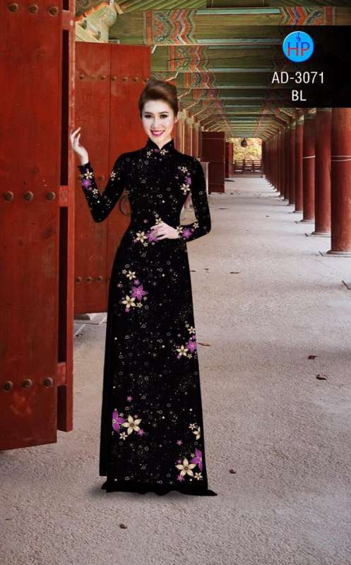 Vải áo dài bầu trời sao