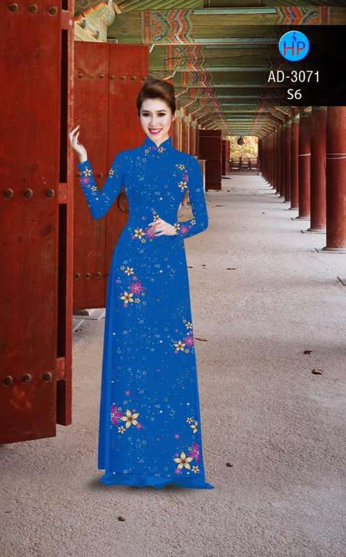 Vải áo dài bầu trời sao