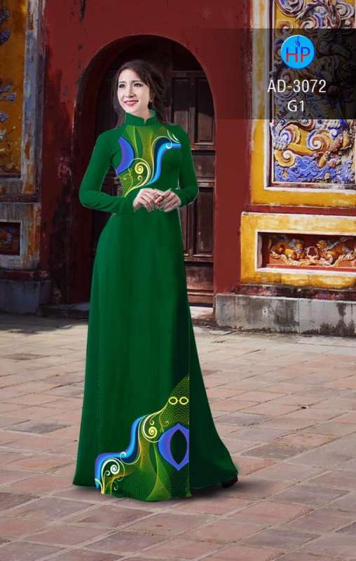 Vải áo dài họa tiết 3d