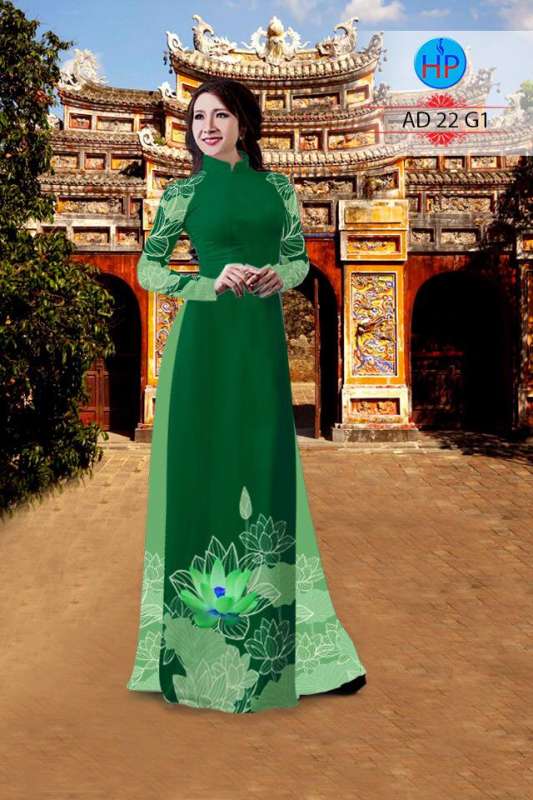 Vải áo dài bộ hoa Sen