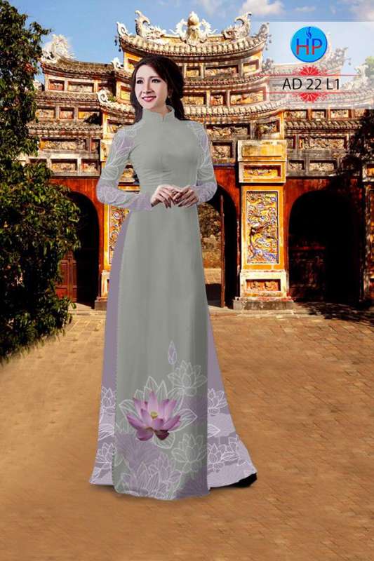 Vải áo dài bộ hoa Sen