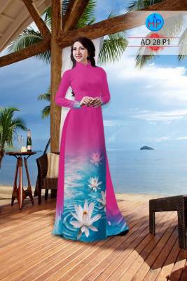 Vải áo dài bộ hoa Sen-DT 2425