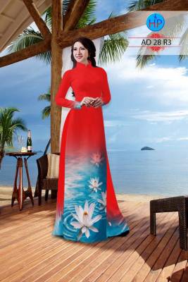 Vải áo dài bộ hoa Sen-DT 2425