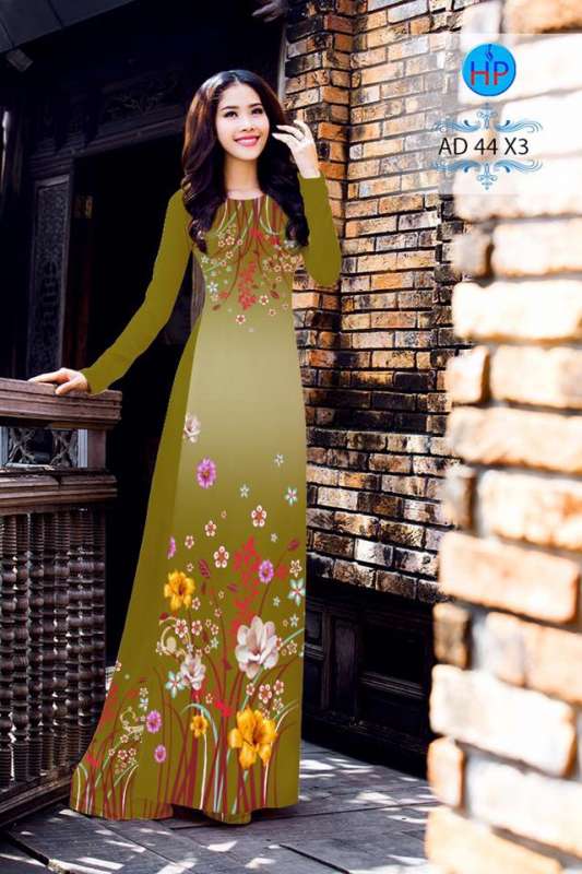 Vải áo dài bộ hoa cỏ Vải áo dài bộ hoa cỏ