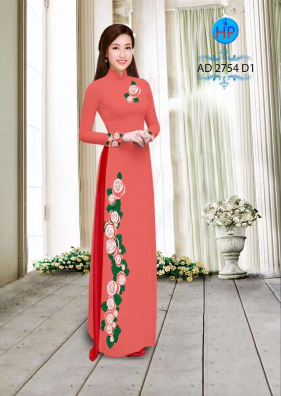 Vải áo dài hoa dây nhỏ