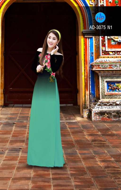 Vải áo dài hoa 3D Vải áo dài hoa 3D