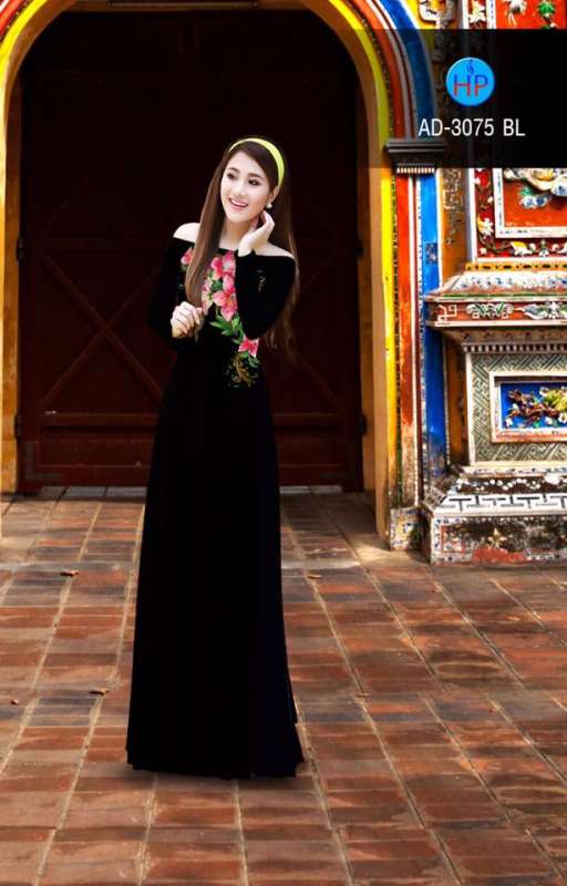 Vải áo dài hoa 3D