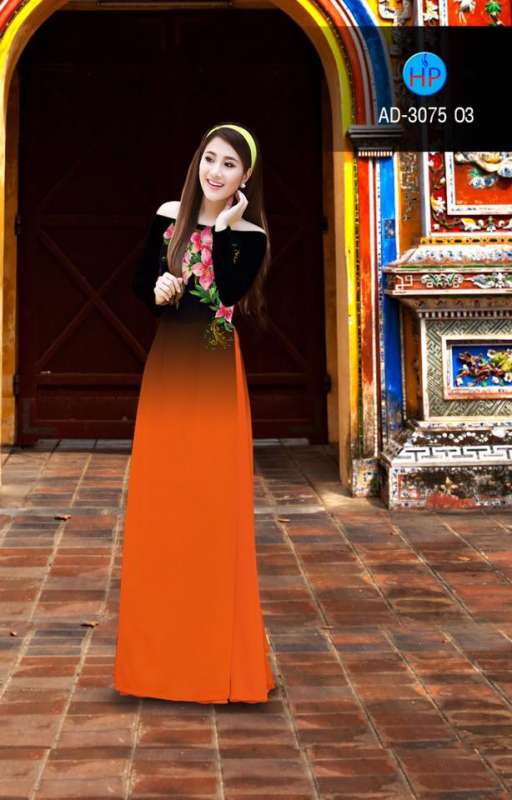 Vải áo dài hoa 3D Vải áo dài hoa 3D