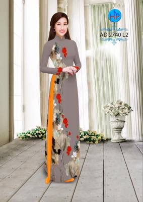 Vải áo dài hoa chạy dọc-DT 2443