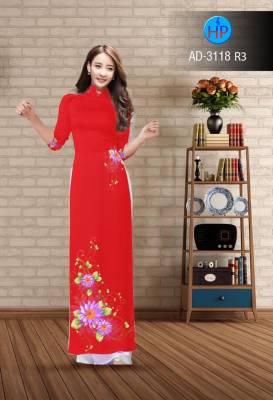 Vải áo dài hoa 3D-DT 2446