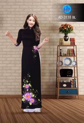 Vải áo dài hoa 3D-DT 2446