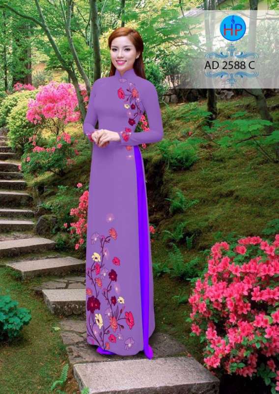 Vải áo dài hoa dây trên dưới Vải áo dài hoa dây trên dưới
