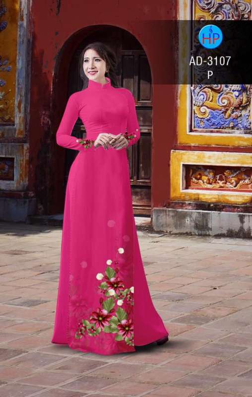 Áo dài bộ hoa 3D