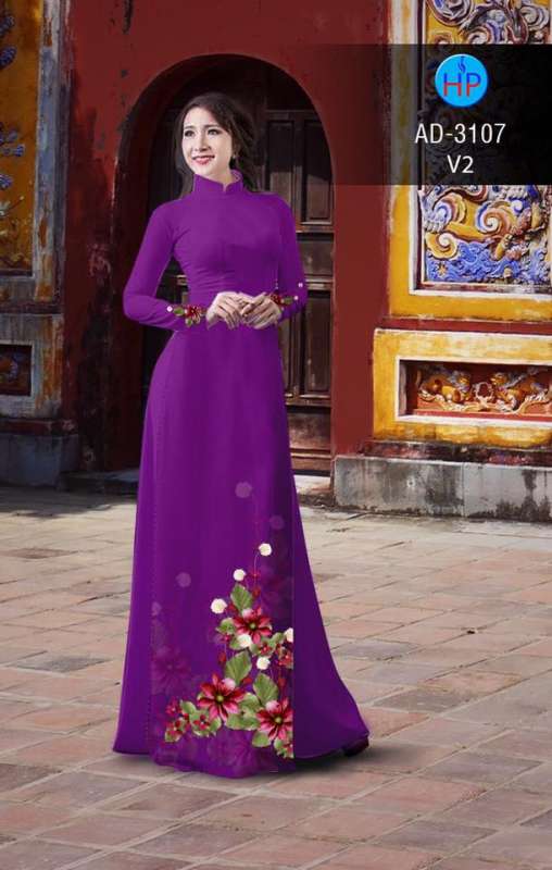 Áo dài bộ hoa 3D Áo dài bộ hoa 3D