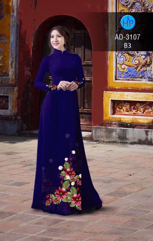 Áo dài bộ hoa 3D Áo dài bộ hoa 3D