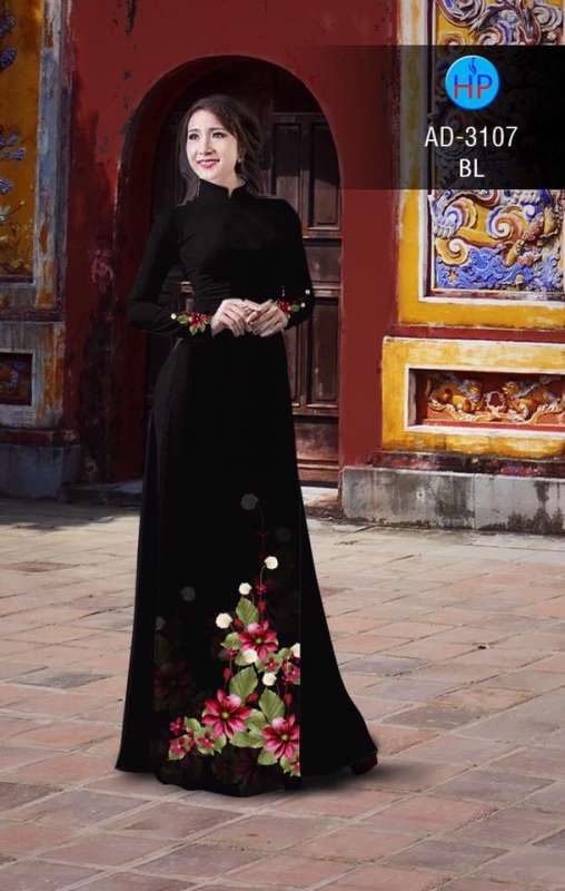 Áo dài bộ hoa 3D