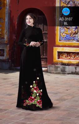 Áo dài bộ hoa 3D-DT 2451