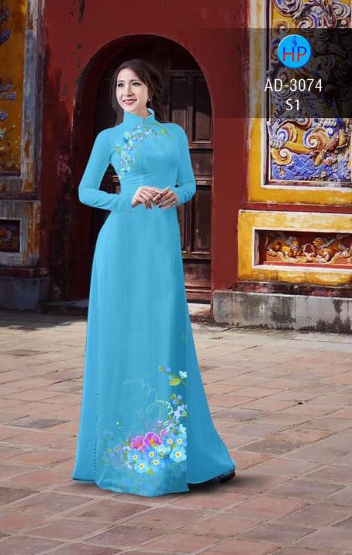 Vải áo dài hoa nhỏ trên dưới Vải áo dài hoa nhỏ trên dưới