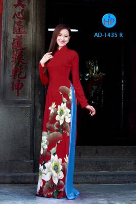 Vải áo dài cánh đồng Sen-DT 2455