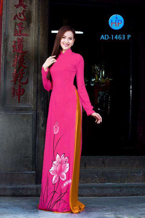 Vải áo dài hoa Sen