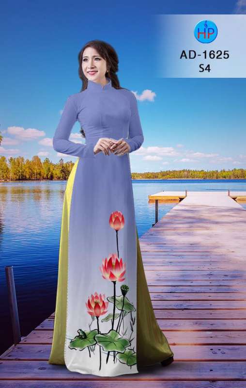 Vải áo dài hoa Sen