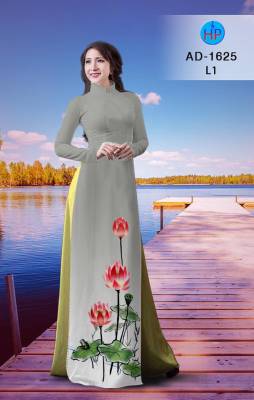 Vải áo dài hoa Sen-DT 2457