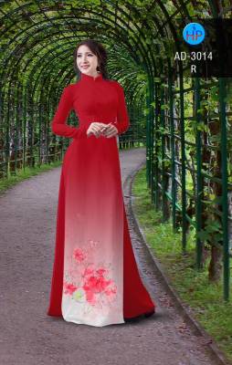 Vải áo dài hoa tà dưới-DT 2474