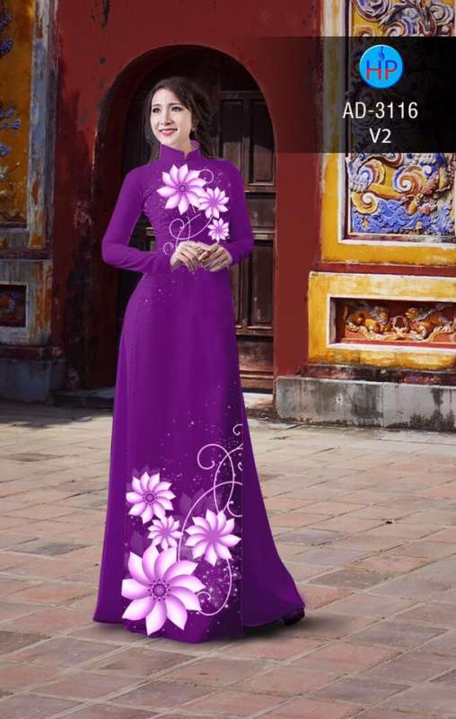 Vải áo dài hoa cúc Trắng