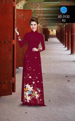 Vải áo dài hoa văn tà dưới-DT 2479