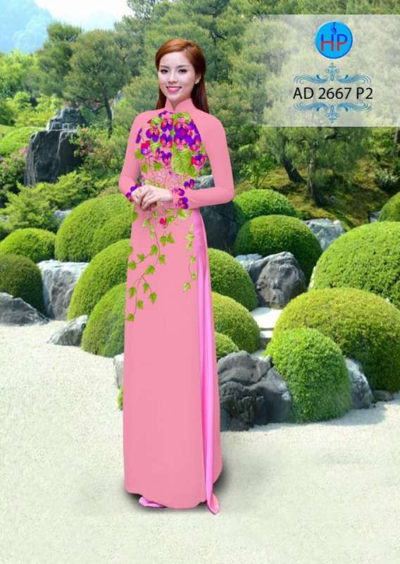 Vải áo dài hoa dây rơi