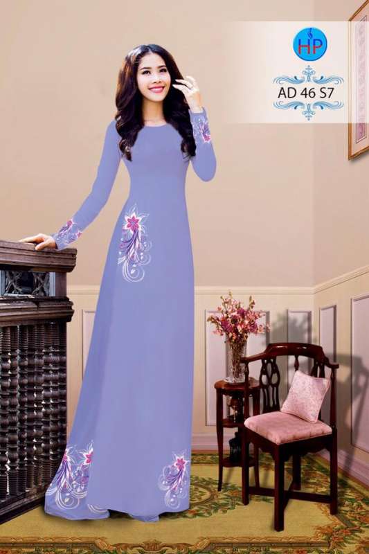 Vải áo dài nguyên bộ hoa nhỏ