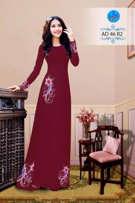 Vải áo dài nguyên bộ hoa nhỏ-DT 2481