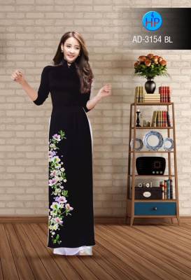 Vải áo dài hoa dây 1 bên-DT 2482