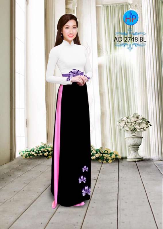 Vải áo dài nơ ngang eo