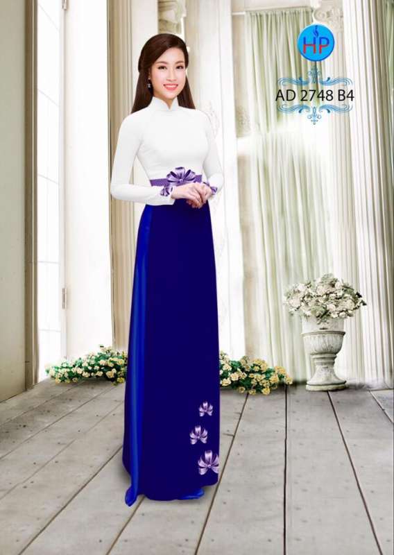 Vải áo dài nơ ngang eo