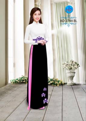 Vải áo dài nơ ngang eo-DT 2483
