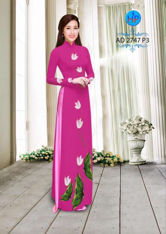 Vải áo dài hoa Sen Vải áo dài hoa Sen