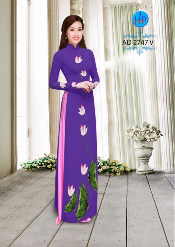 Vải áo dài hoa Sen Vải áo dài hoa Sen
