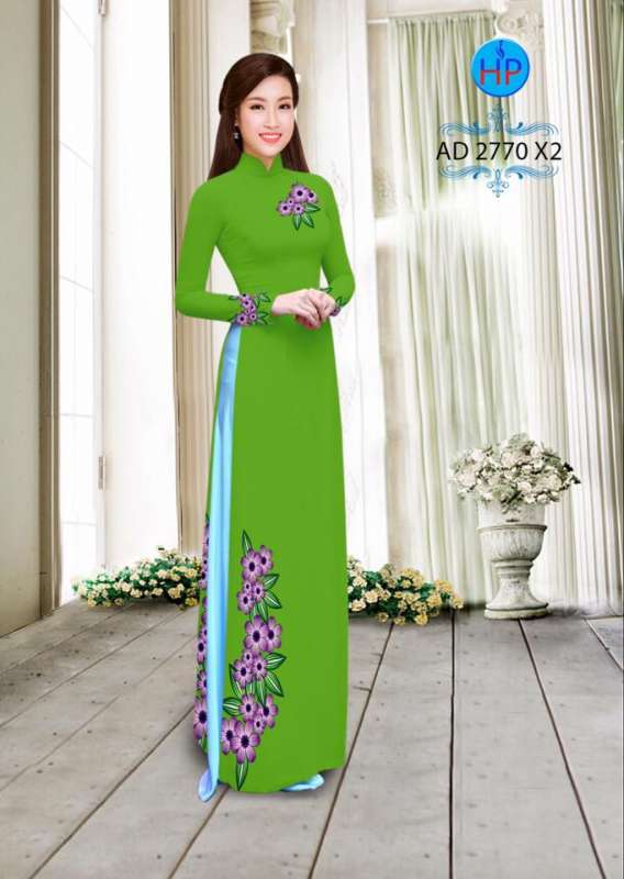Vải áo dài hoa nhỏ trên dưới Vải áo dài hoa nhỏ trên dưới