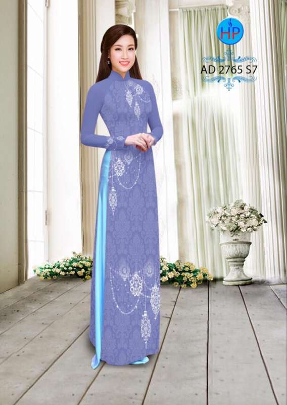 Vải áo dài hạt Pha Lê