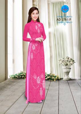 Vải áo dài hạt Pha Lê-DT 2496