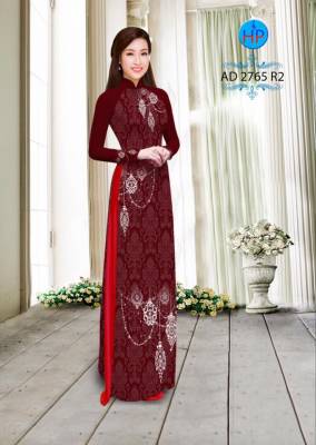 Vải áo dài hạt Pha Lê-DT 2496