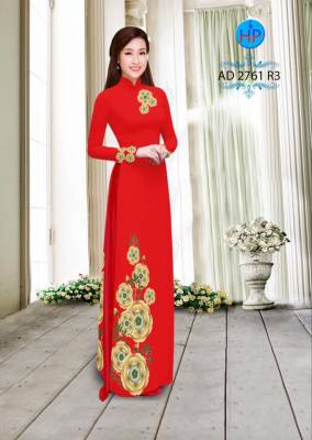 Vải áo dài hoa nhỏ trên dưới-DT 2500