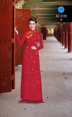 Vải áo dài lá rơi-DT 2505