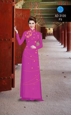 Vải áo dài lá rơi-DT 2505