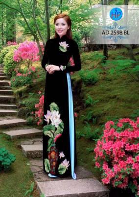Vải áo dài bình hoa Sen-DT 2510