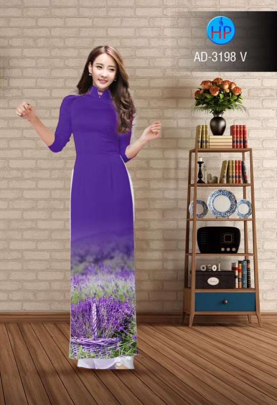 Vải áo dài cánh đồng hoa Vải áo dài cánh đồng hoa