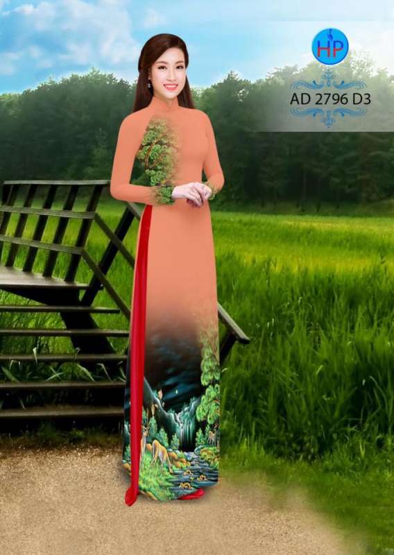 Vải áo dài phong cảnh