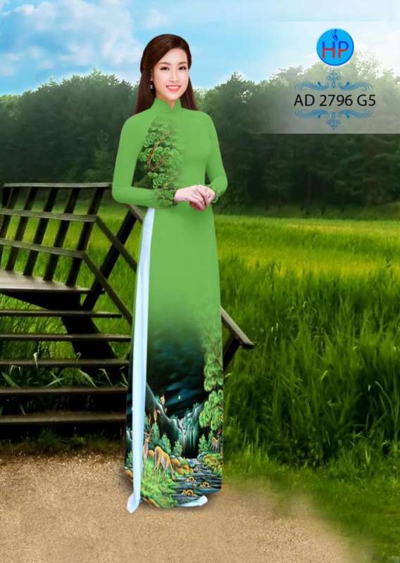 Vải áo dài phong cảnh