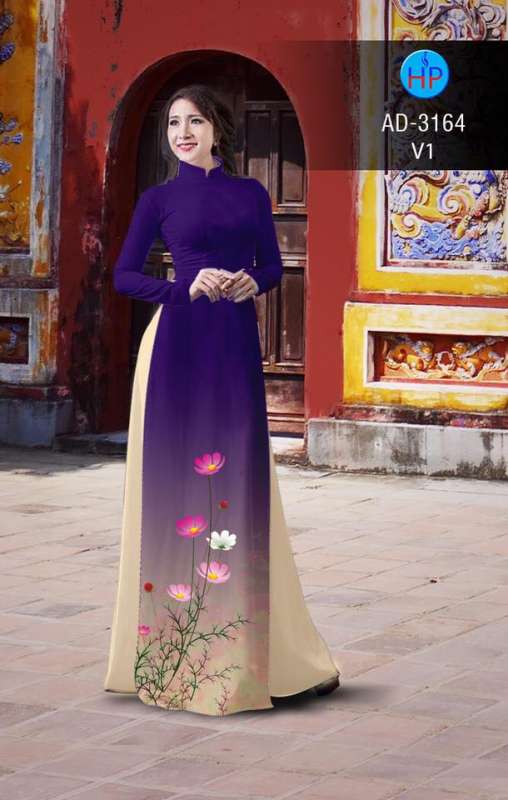 Vải áo dài hoa nhỏ
